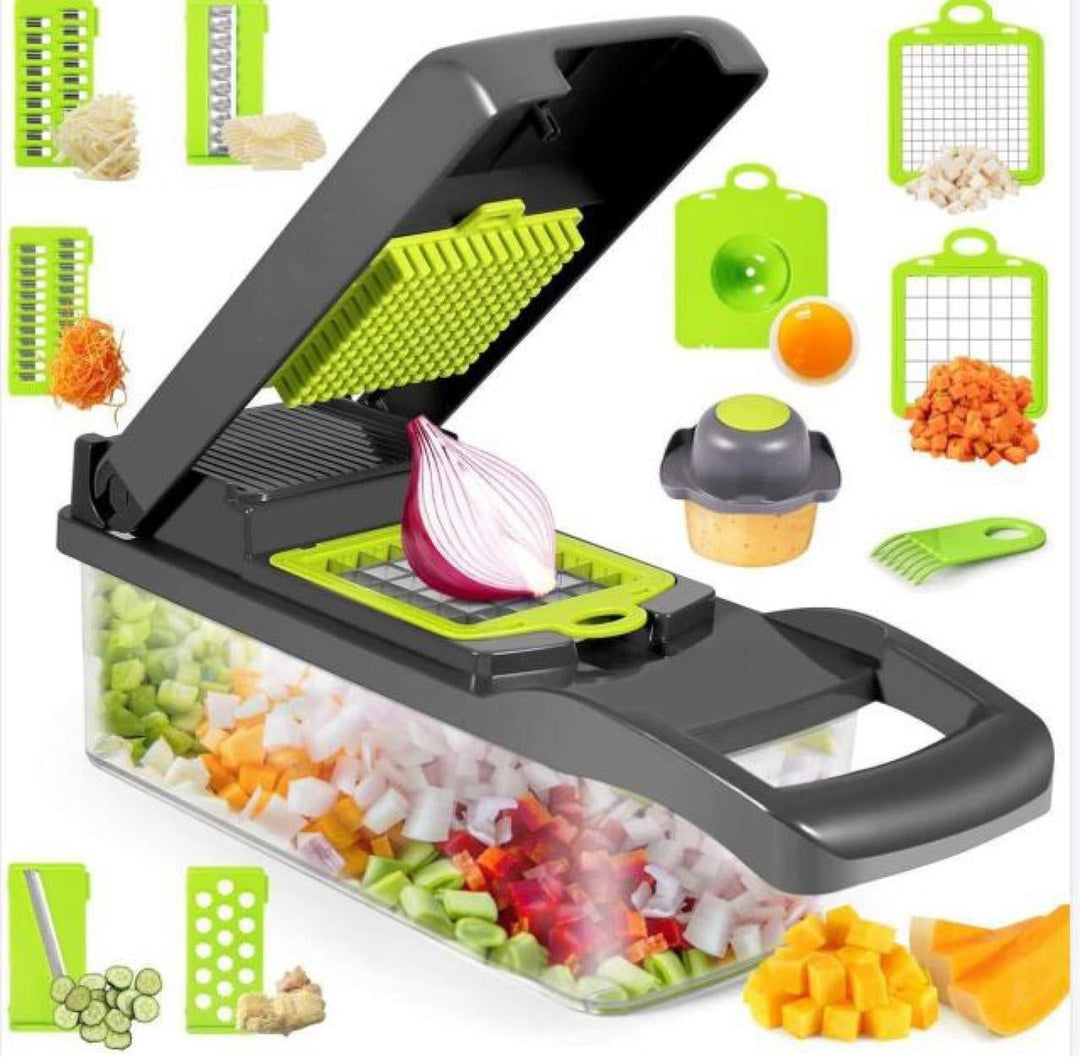 12 in 1 Manual Vegetable Chopper Kitchen Gadgets Food Chopper Onion Cutter Vegetable Slicer Image 2