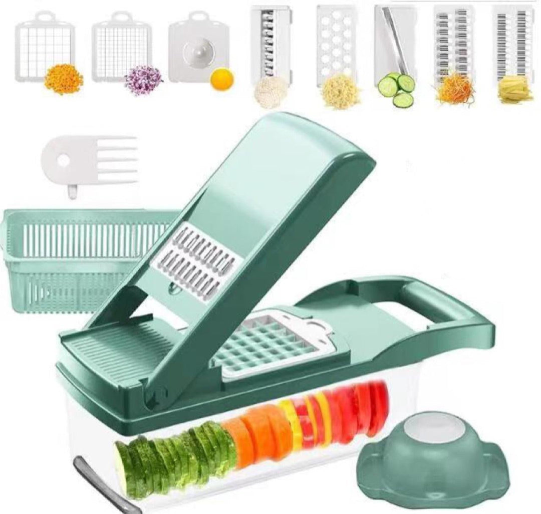 12 in 1 Manual Vegetable Chopper Kitchen Gadgets Food Chopper Onion Cutter Vegetable Slicer Image 8