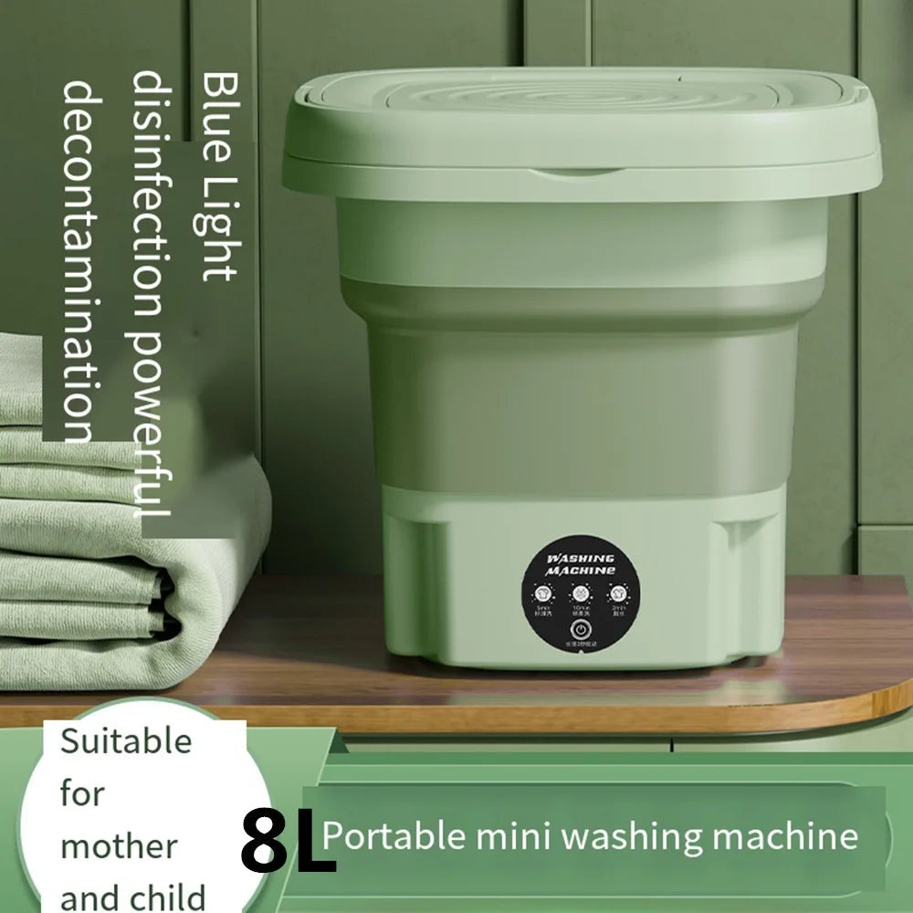 Portable Folding Washing Machine with Dryer - Large Capacity Mini Washer for Travel, Home, and More Image 7