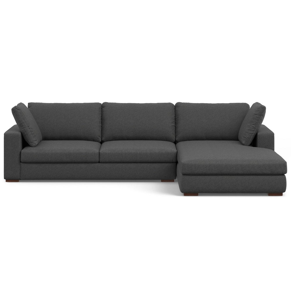 Charlie Deep Seater Right Sectional Sofa L-Shaped Chaise Performance Fabric Image 2