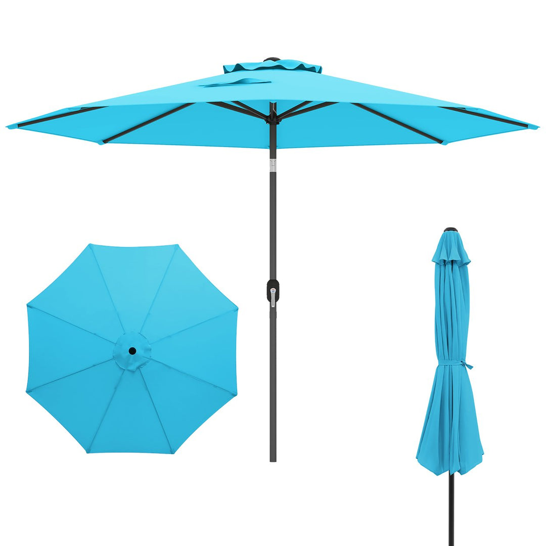 10 ft Patio Umbrella Market Table Umbrella Yard Outdoor w/ 6 Ribs Image 8