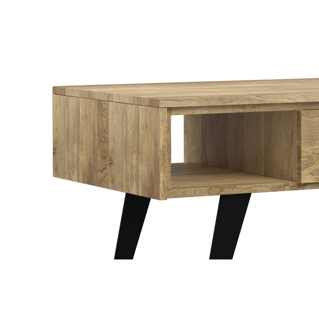 Lowry Coffee Table Mango Acacia Wood 48 Inch with Storage Modern Industrial Design Image 3