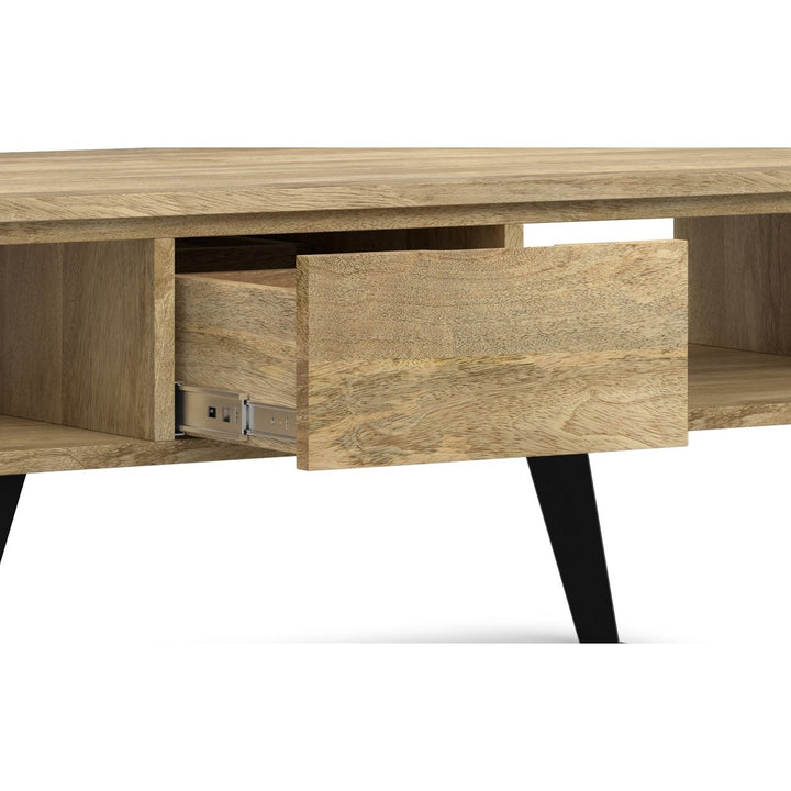 Lowry Coffee Table Mango Acacia Wood 48 Inch with Storage Modern Industrial Design Image 4