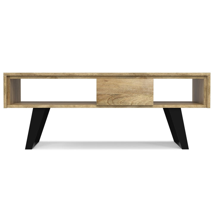 Lowry Coffee Table Mango Acacia Wood 48 Inch with Storage Modern Industrial Design Image 12