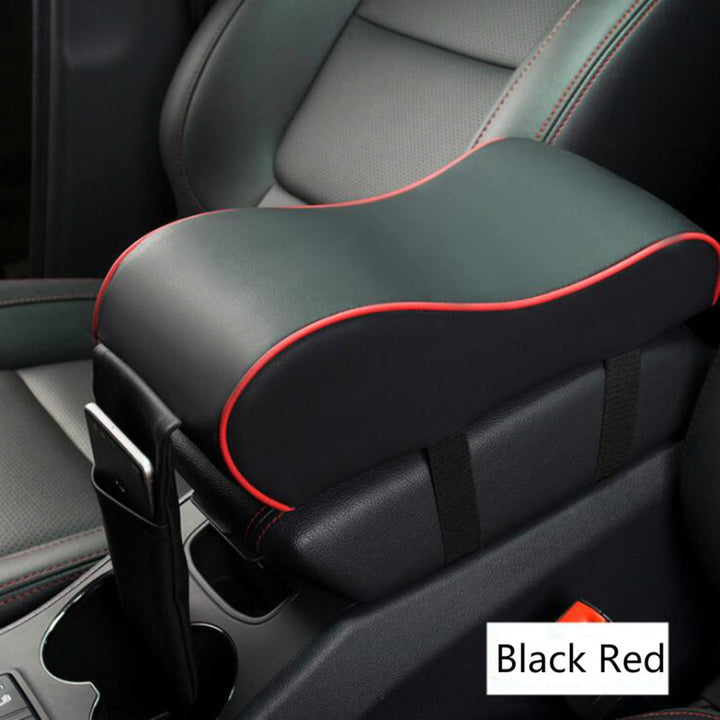 Leather Car Armrest Pad Black Center Console Cushion Soft Cover 31x17x11cm Image 3