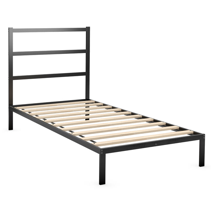 Costway Twin/Full Metal Bed Platform Frame Heavy Duty Mattress Foundation w/Headboard Image 5