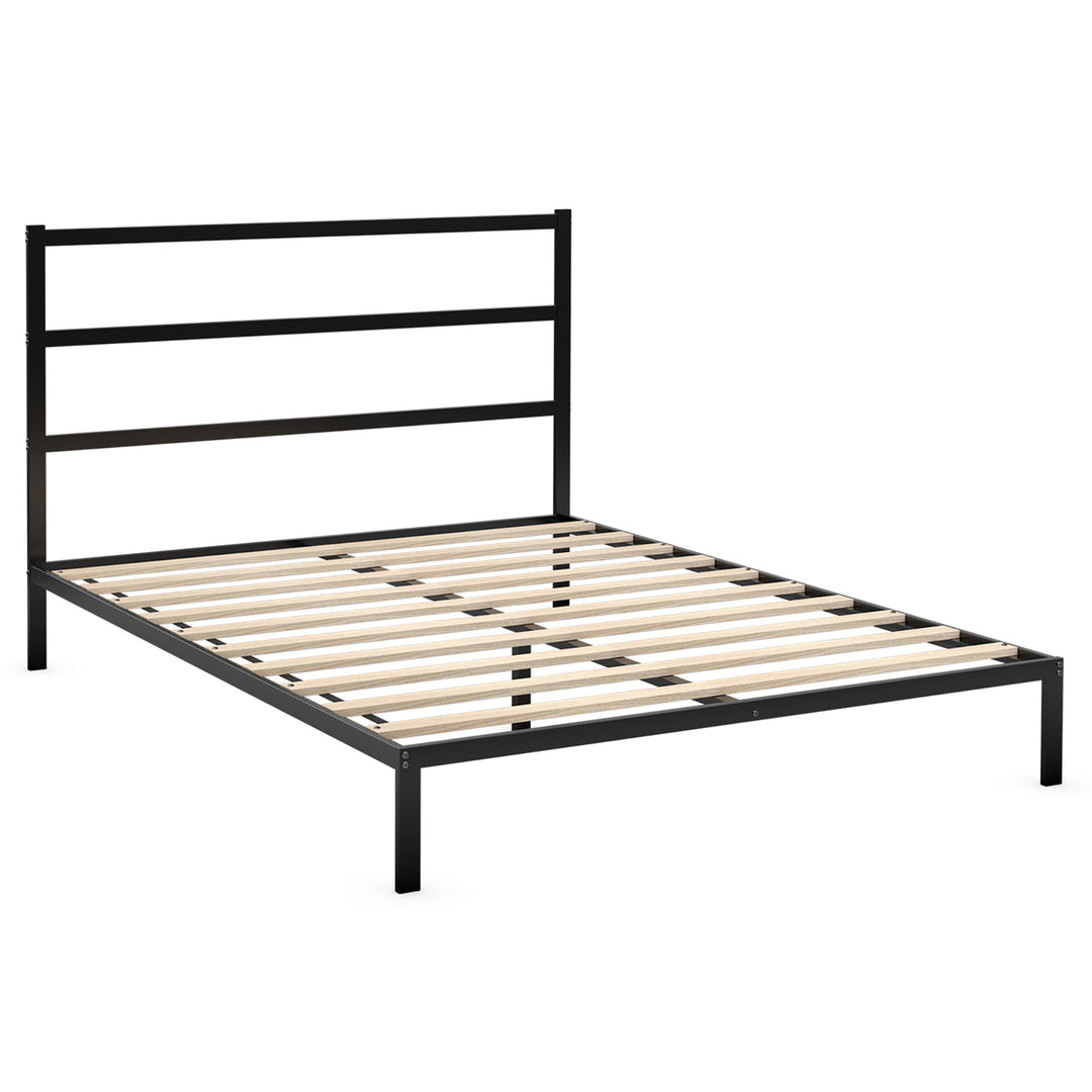 Costway Twin/Full Metal Bed Platform Frame Heavy Duty Mattress Foundation w/Headboard Image 6