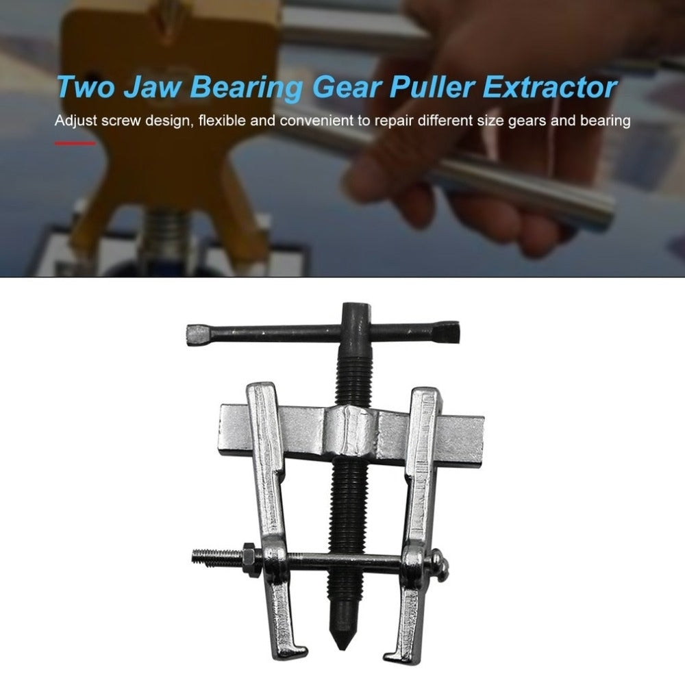 65mm Two Jaw Puller Bearing Removal Tool Carbon Steel Gear Extractor Kit Silver Black Image 2