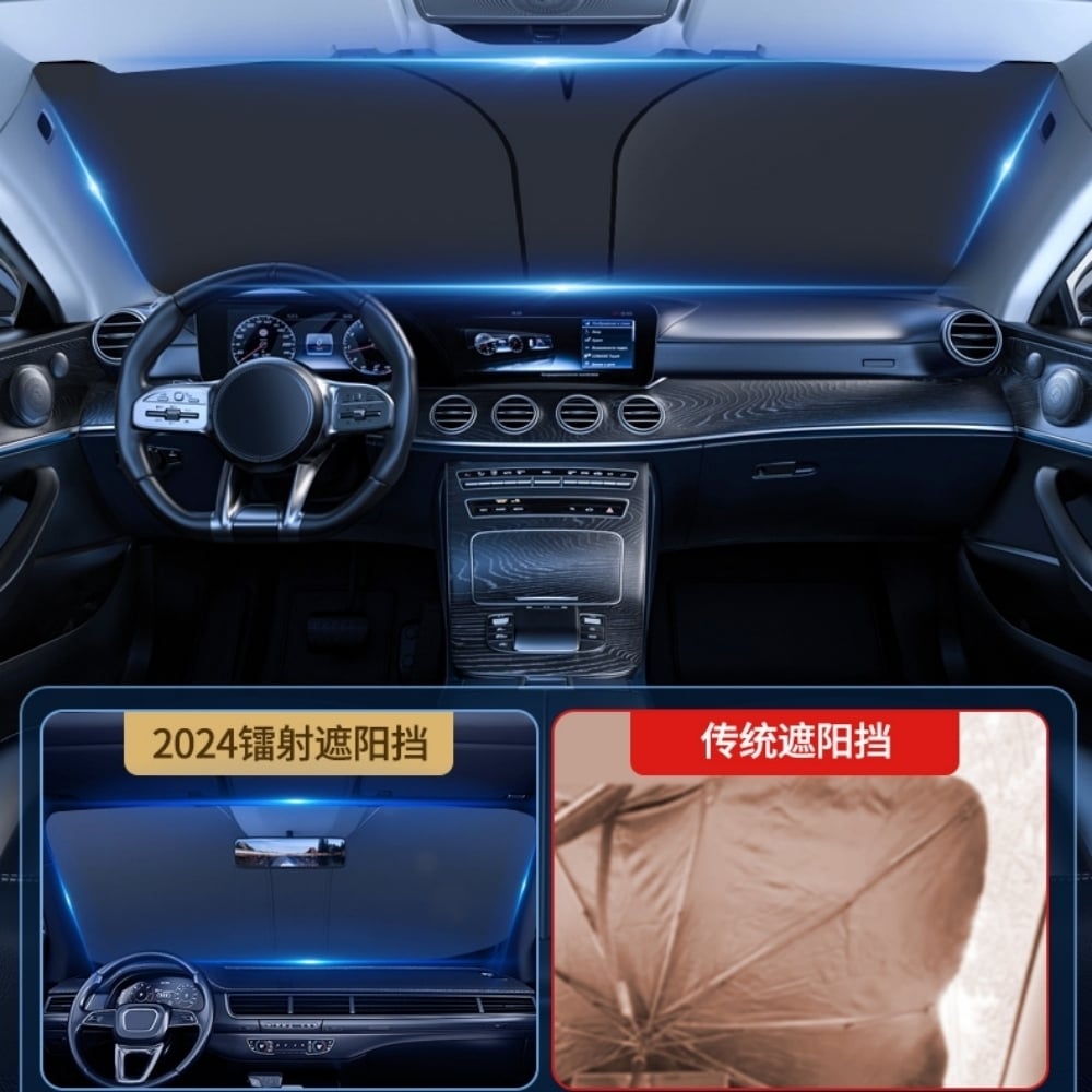 Car Sun Shade Umbrella Heat Insulated UV Proof 80x145cm Front Window Cover Image 2