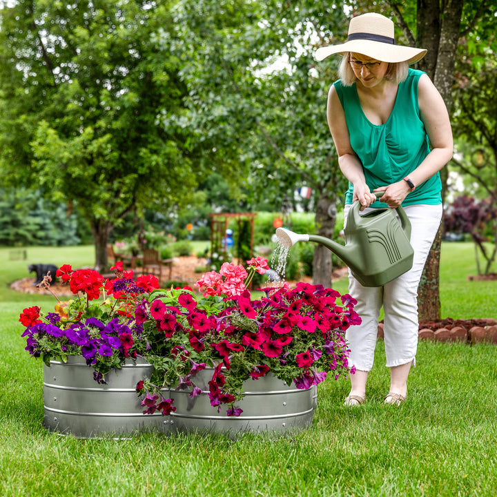 Sunnydaze 4-Leaf Clover-Shaped Galvanized Steel Raised Planter Bed - Silver Image 5