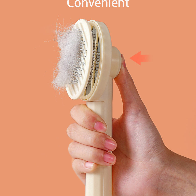 Self Cleaning Pet Hair Removal Comb Slicker Brush for Cats and Dogs Grooming Tool Image 2