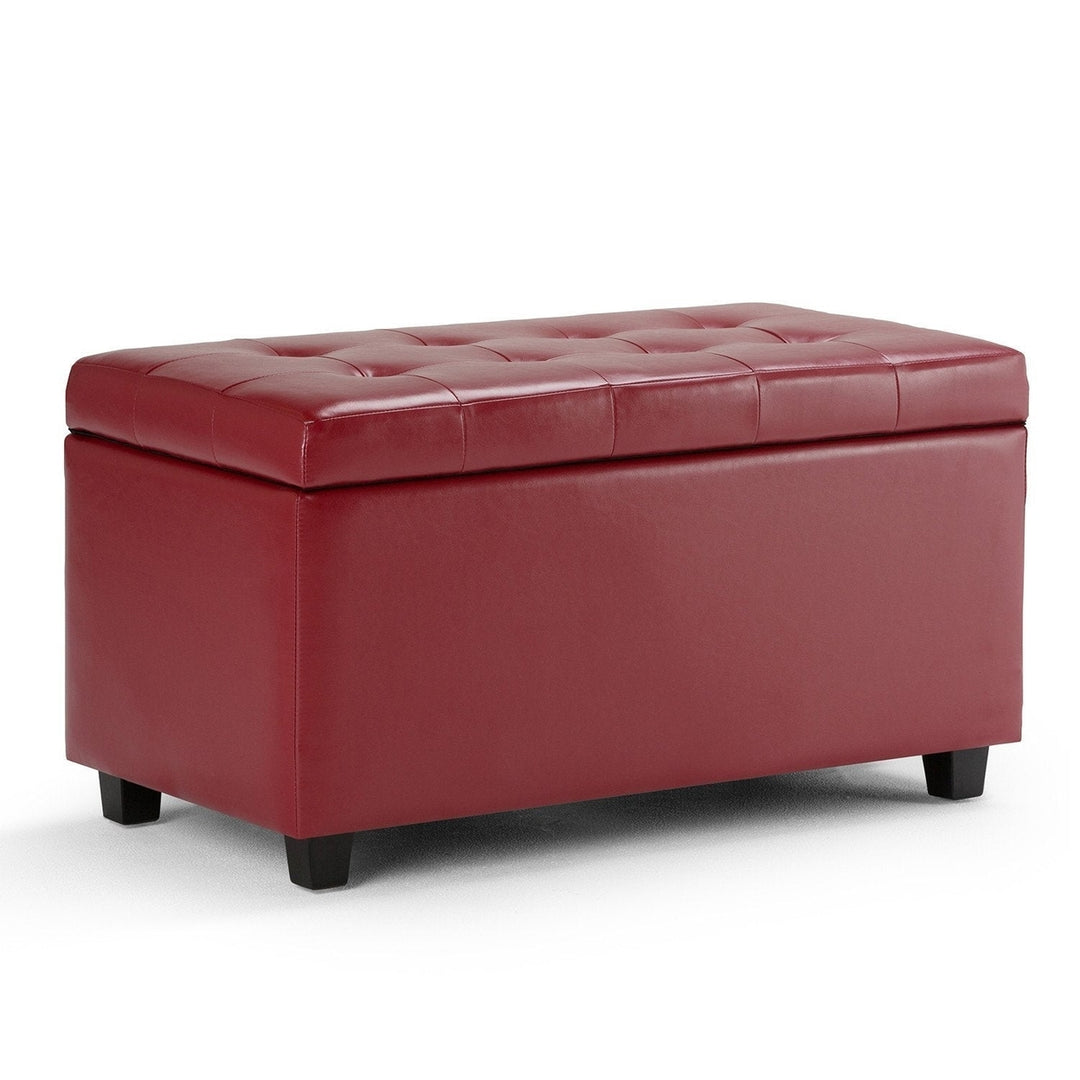 Cosmopolitan Storage Ottoman in Vegan Leather Image 5