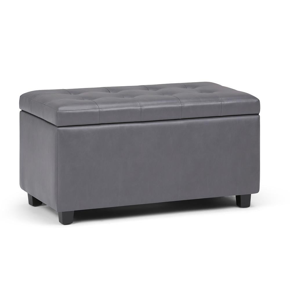 Cosmopolitan Storage Ottoman in Vegan Leather Image 6