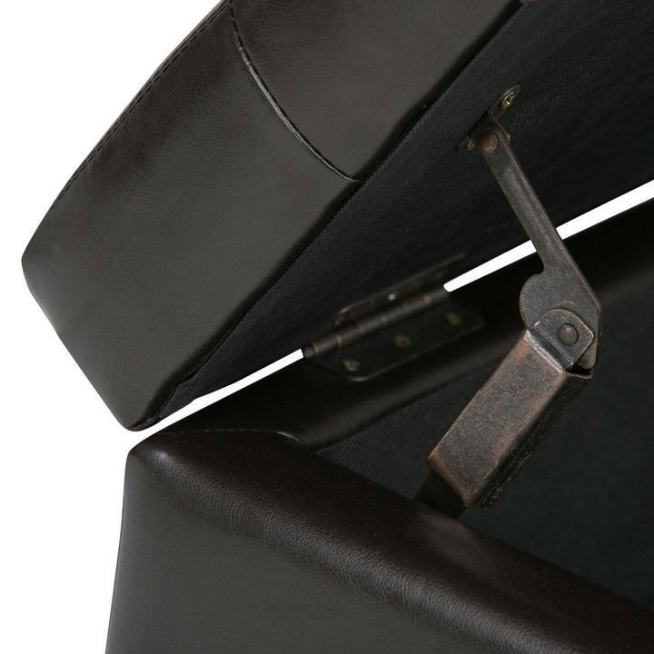 Cosmopolitan Storage Ottoman in Vegan Leather Image 11