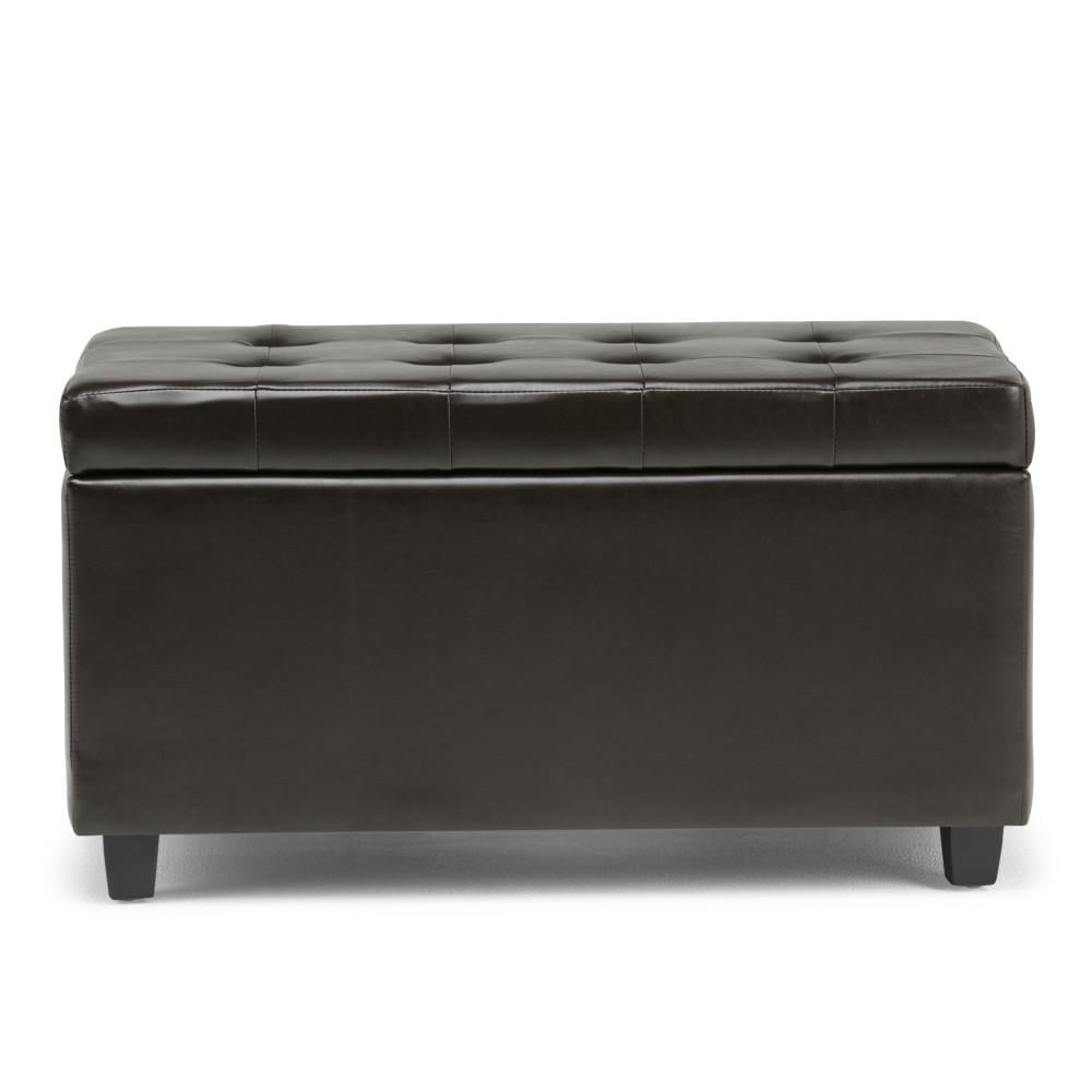 Cosmopolitan Storage Ottoman in Vegan Leather Image 12