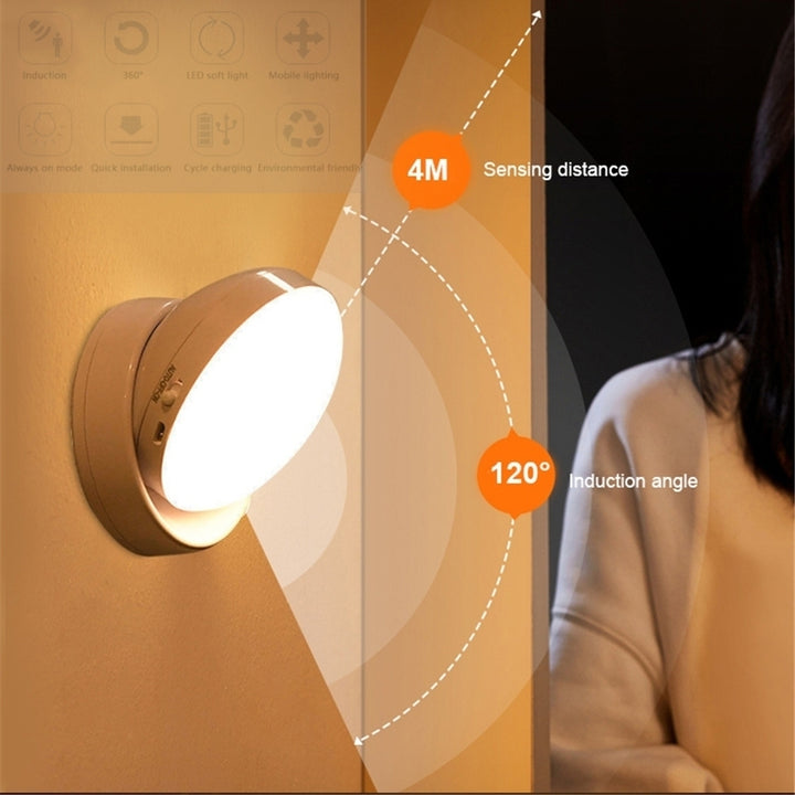 PIR Motion Sensor LED Night Light Wireless Rechargeable Under Cabinet 3000K 6500K Image 1