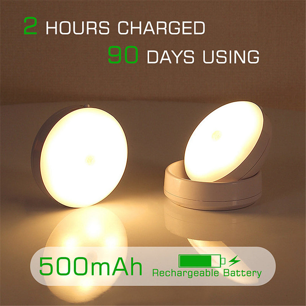 PIR Motion Sensor LED Night Light Wireless Rechargeable Under Cabinet 3000K 6500K Image 4