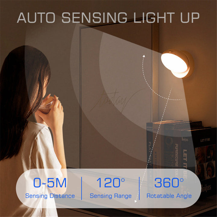 PIR Motion Sensor LED Night Light Wireless Rechargeable Under Cabinet 3000K 6500K Image 5