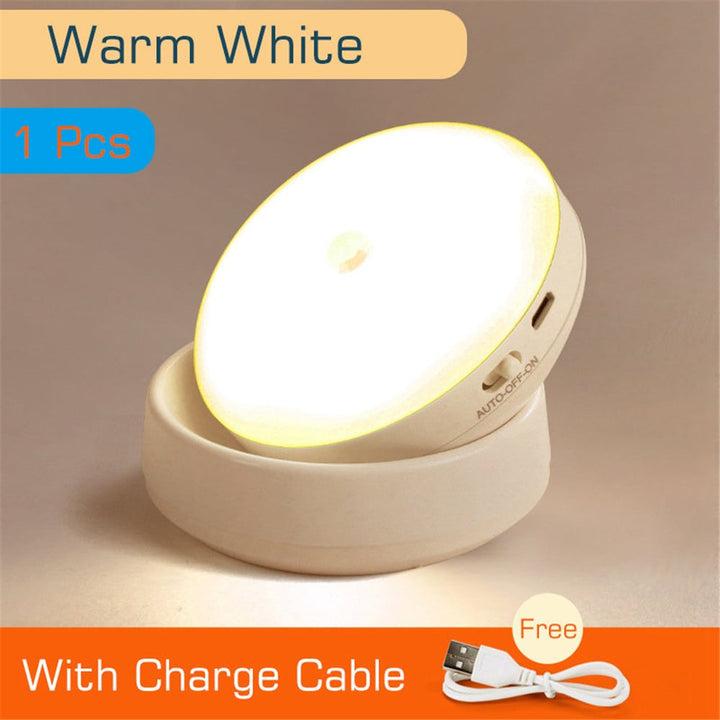 PIR Motion Sensor LED Night Light Wireless Rechargeable Under Cabinet 3000K 6500K Image 8