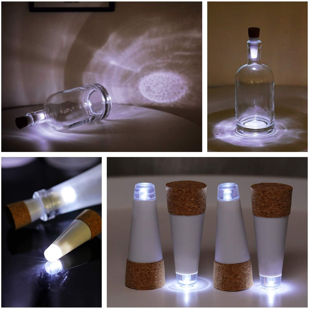 USB Rechargeable Cork Bottle Lights Mini White LED Decoration for Party Wedding Image 3