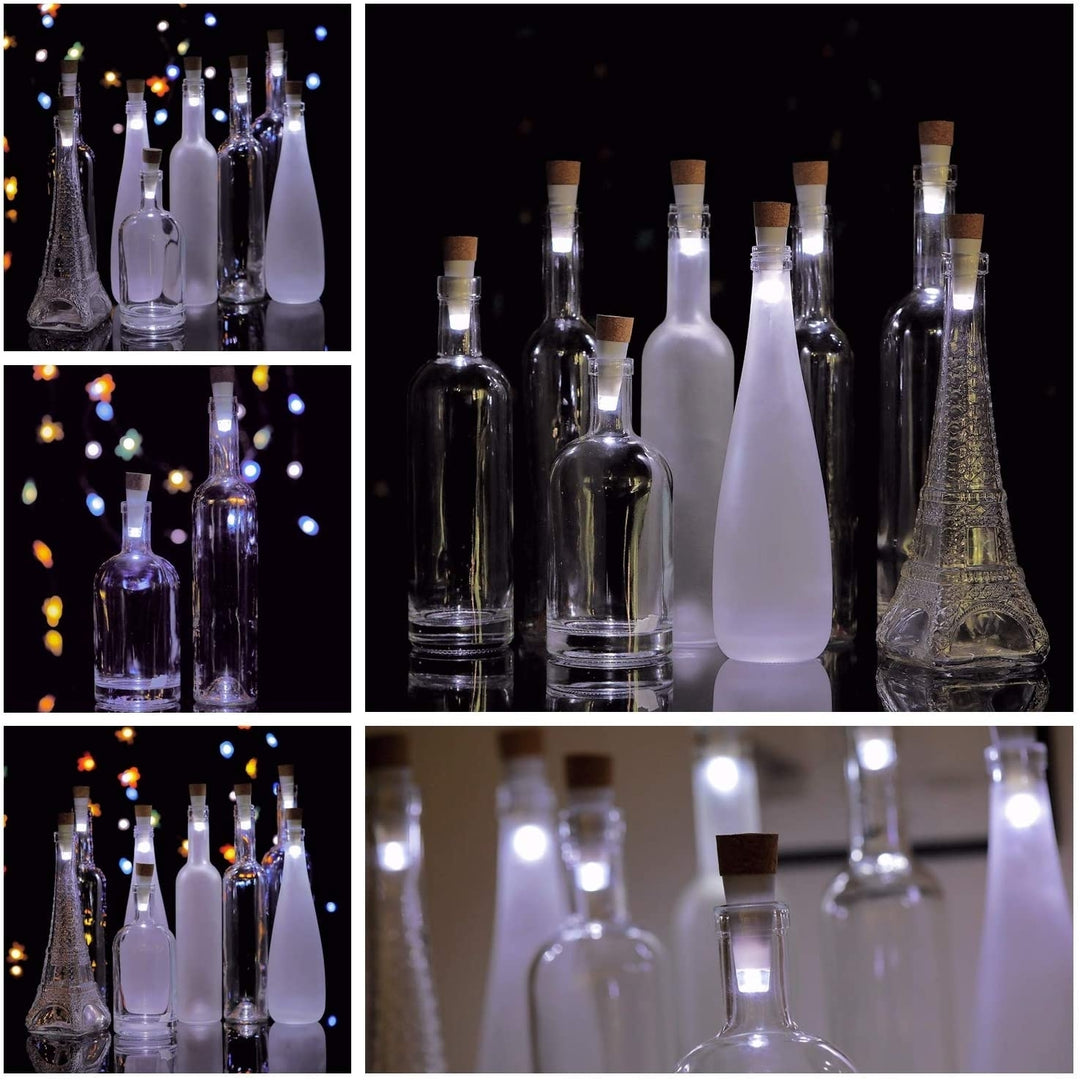 USB Rechargeable Cork Bottle Lights Mini White LED Decoration for Party Wedding Image 4