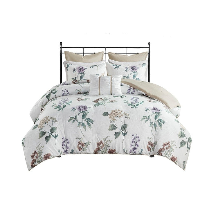 Gracie Mills Marlin 7 Piece Printed Seersucker Comforter Set with Throw Blanket - GRACE-12590 Image 6