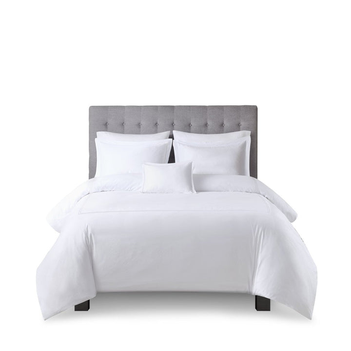 Gracie Mills Mooney 500 Thread Count Embroidered Cotton Sateen Duvet Cover Set - GRACE-15349 Image 1