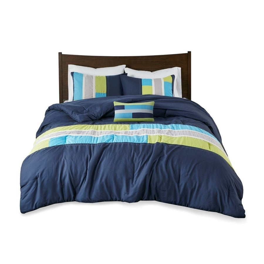 Gracie Mills Nyssa Urban Striped Comforter Set - GRACE-6080 Image 1