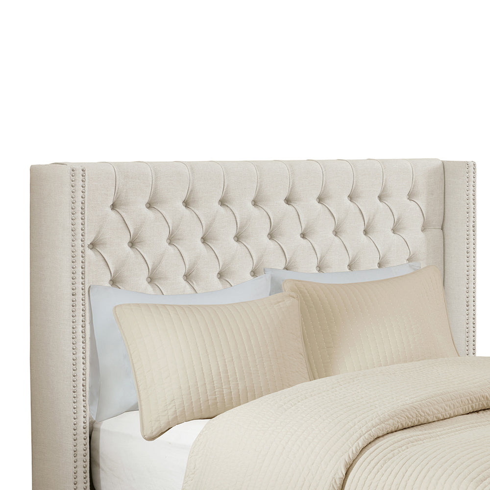 Gracie Mills Hendrix Winged Button Tufted Upholstered Headboard - GRACE-8466 Image 2