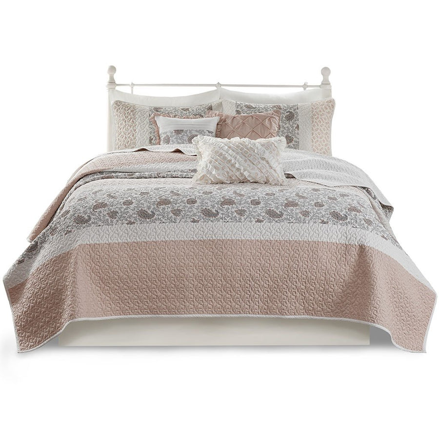 Gracie Mills Singleton Reversible Paisley Lace 6-Piece Cotton Percale Quilt Set - GRACE-124 Image 1