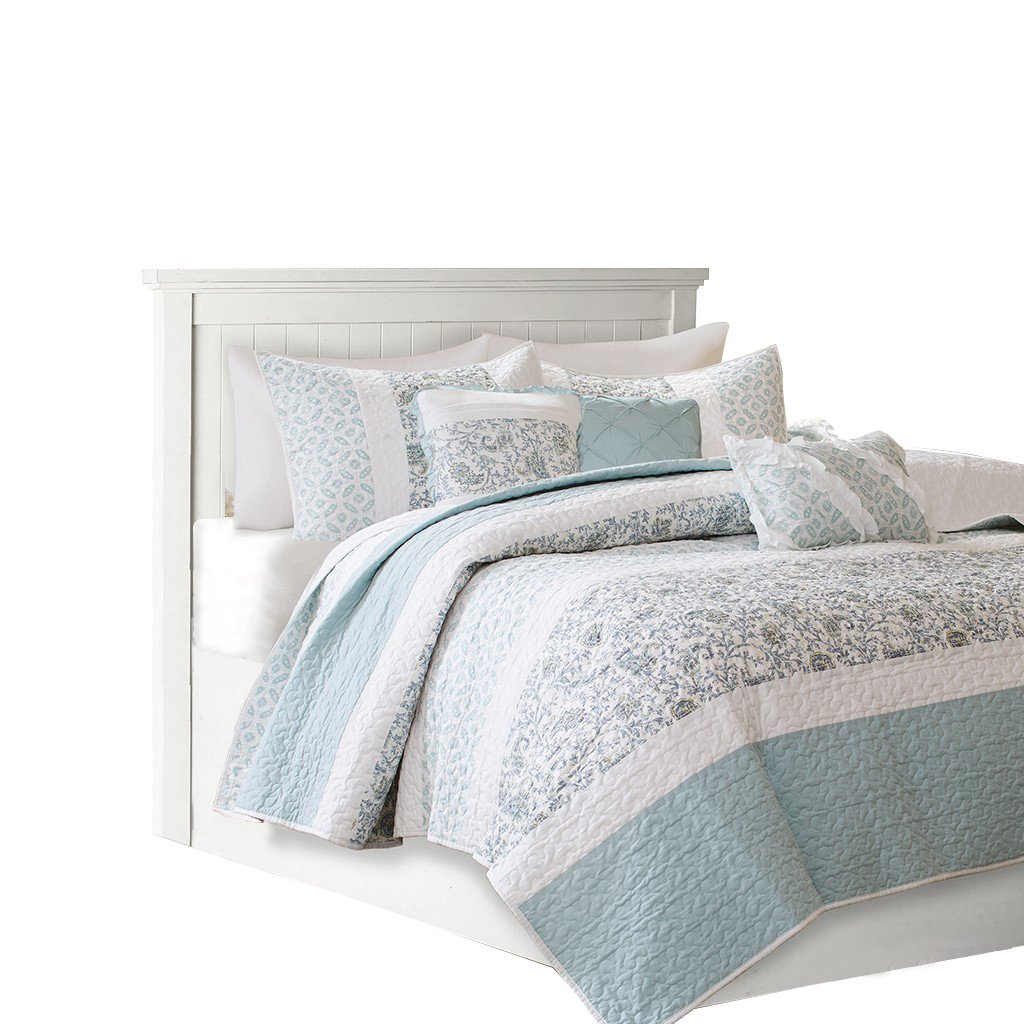 Gracie Mills Singleton Reversible Paisley Lace 6-Piece Cotton Percale Quilt Set - GRACE-124 Image 7