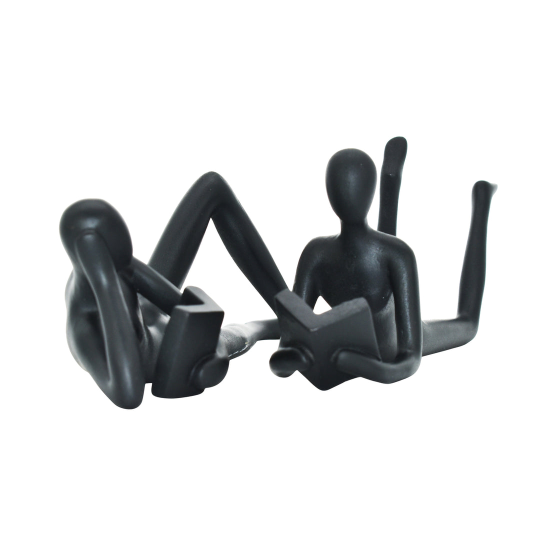 Adam and Friends Man and Woman Leisure Readers Sculpture 2-Piece Image 1