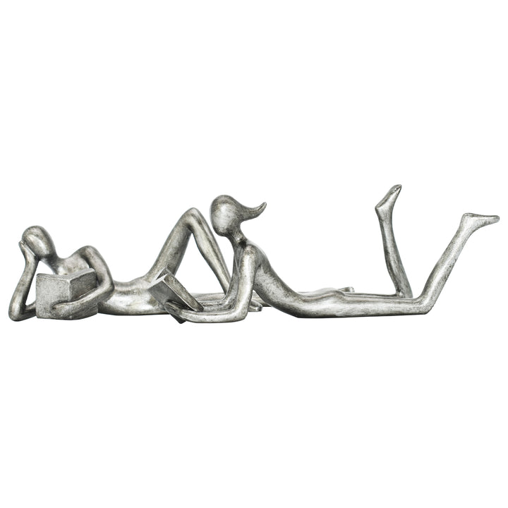 Adam and Friends Man and Woman Leisure Readers Sculpture 2-Piece Image 2