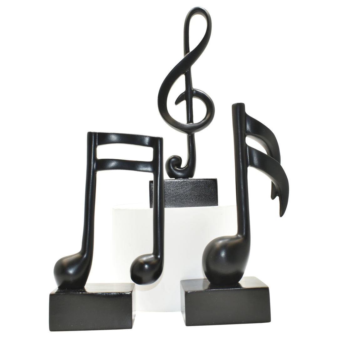 Adam and Friends 3-Piece Musical Notes Sculpture Resin Treble Clef Image 1