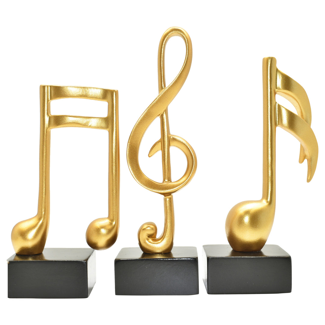 Adam and Friends 3-Piece Musical Notes Sculpture Resin Treble Clef Image 2