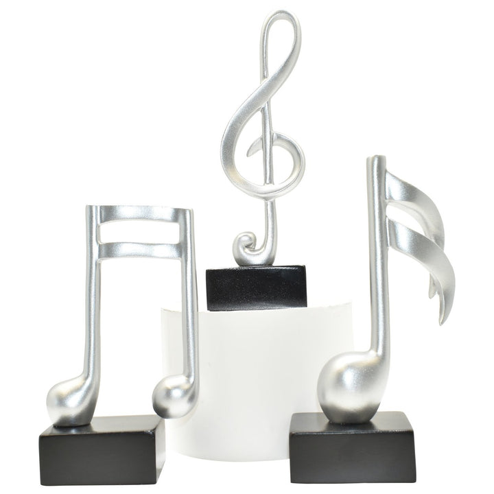 Adam and Friends 3-Piece Musical Notes Sculpture Resin Treble Clef Image 3