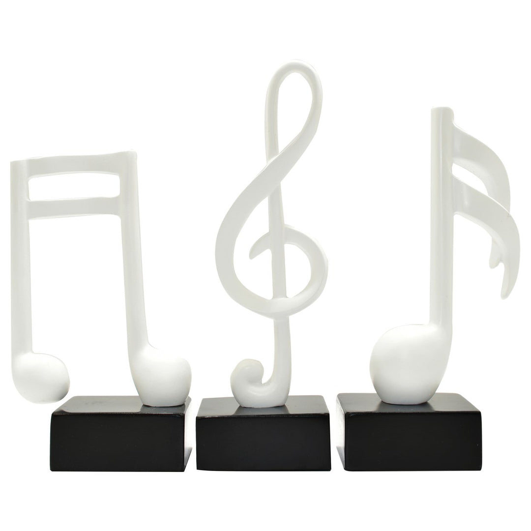 Adam and Friends 3-Piece Musical Notes Sculpture Resin Treble Clef Image 4