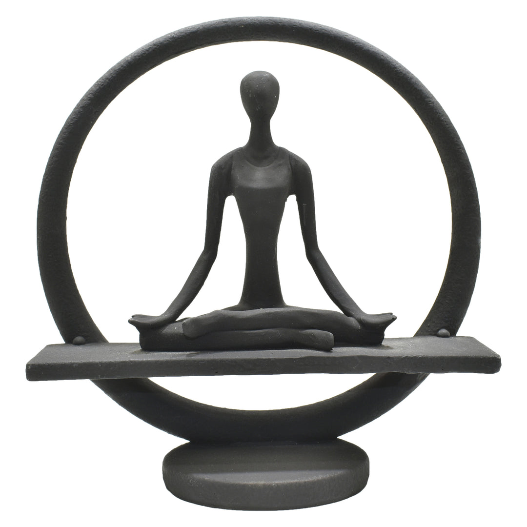 Adam and Friends Yoga Meditation Circle Sculpture Durable Resin 1-Piece Image 1