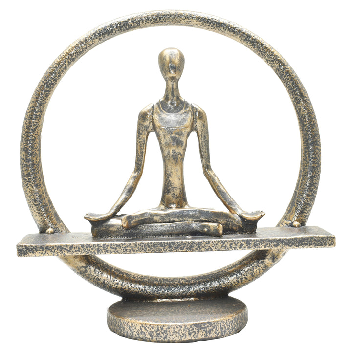 Adam and Friends Yoga Meditation Circle Sculpture Durable Resin 1-Piece Image 2