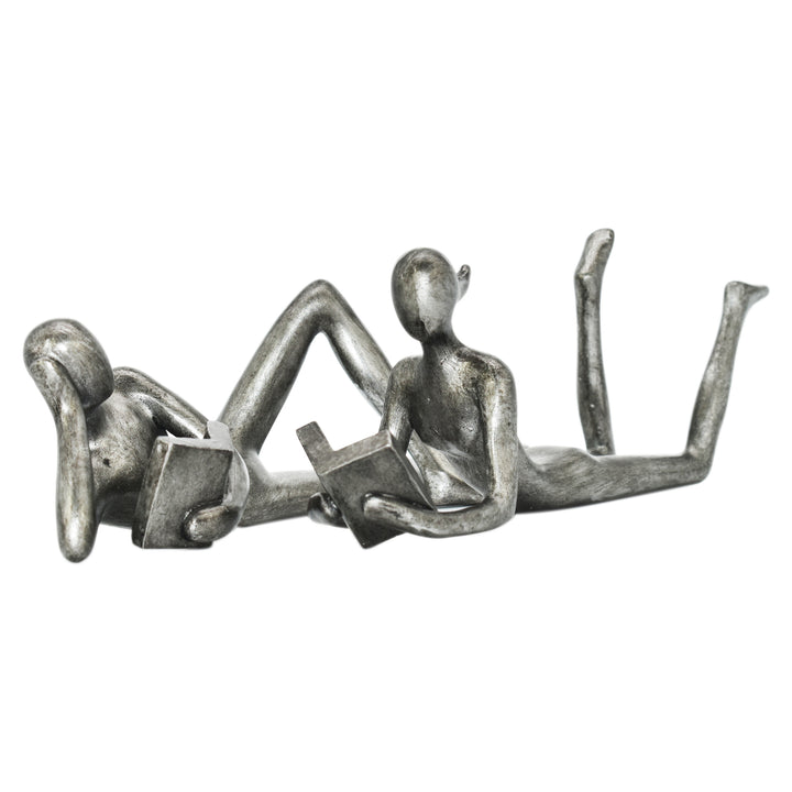 Adam and Friends Man and Woman Leisure Readers Sculpture 2-Piece Image 4