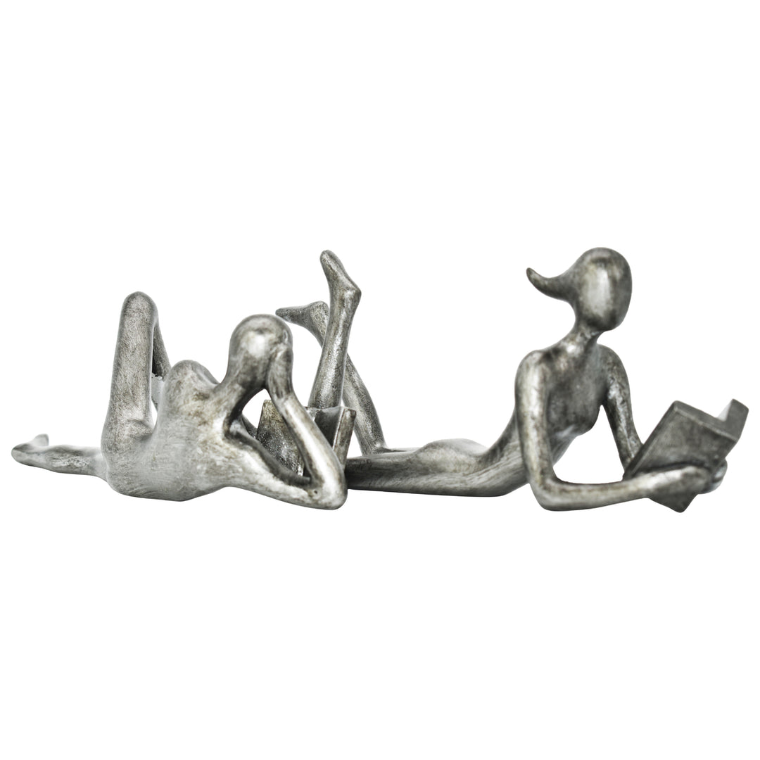 Adam and Friends Man and Woman Leisure Readers Sculpture 2-Piece Image 6