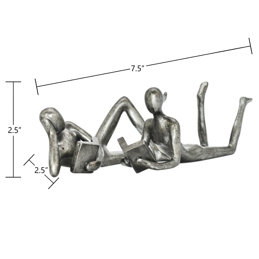 Adam and Friends Man and Woman Leisure Readers Sculpture 2-Piece Image 7