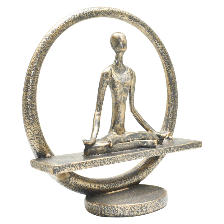 Adam and Friends Yoga Meditation Circle Sculpture Durable Resin 1-Piece Image 4