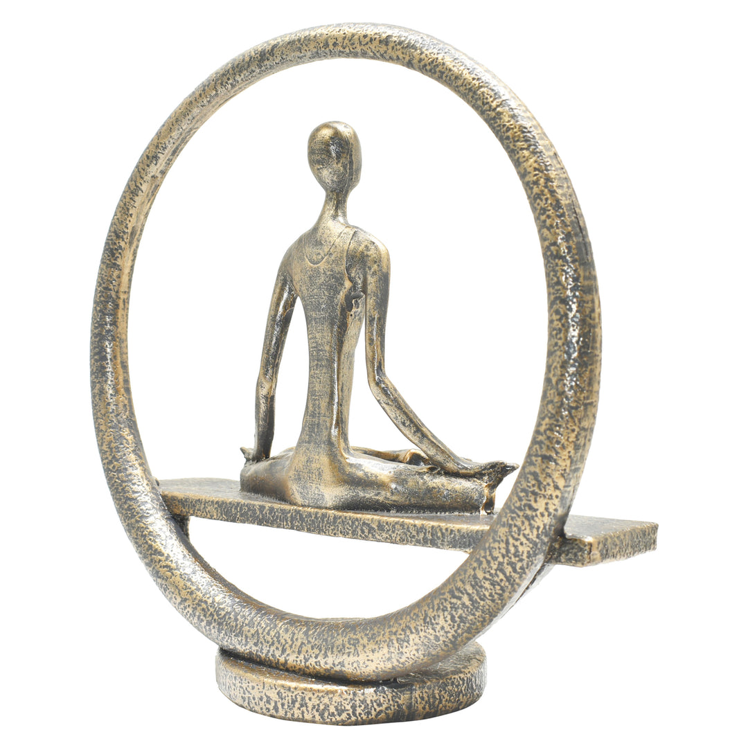 Adam and Friends Yoga Meditation Circle Sculpture Durable Resin 1-Piece Image 6