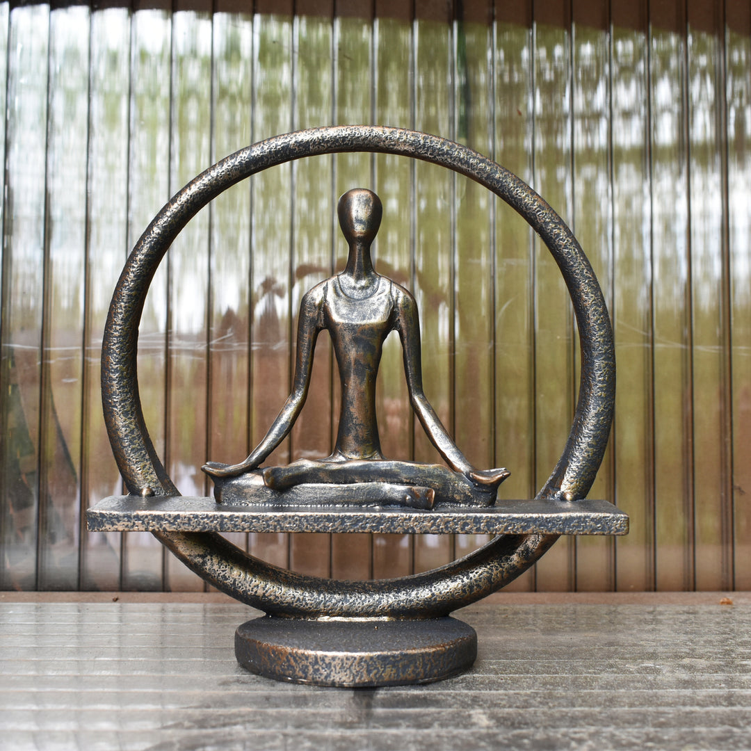 Adam and Friends Yoga Meditation Circle Sculpture Durable Resin 1-Piece Image 10