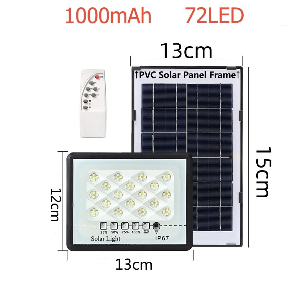 Solar Outdoor Garden Lights Waterproof LED Floodlight Remote Control Adjustable Image 4