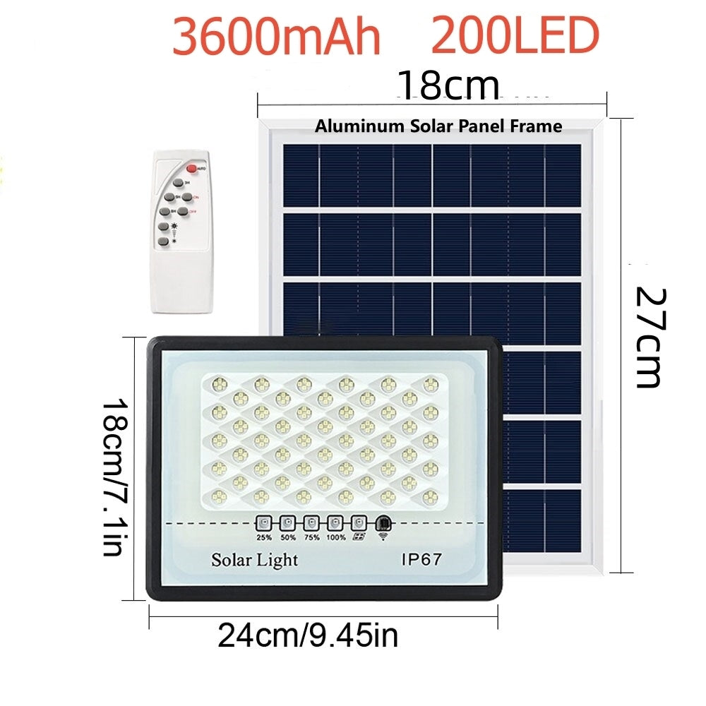 Solar Outdoor Garden Lights Waterproof LED Floodlight Remote Control Adjustable Image 6