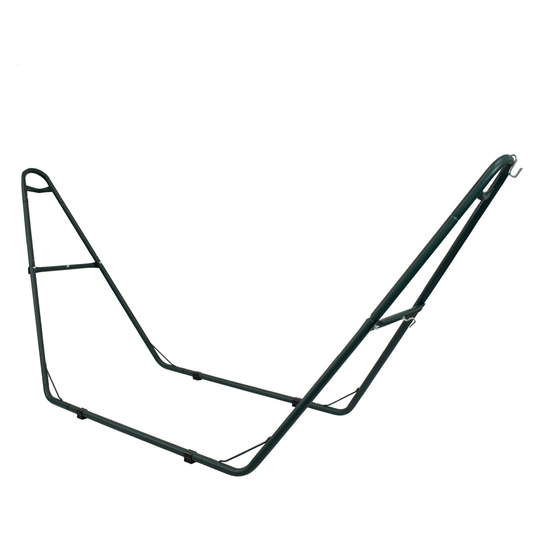 Sunnydaze Powder-Coated Steel Universal Hammock Stand - Green - 124 in Image 1