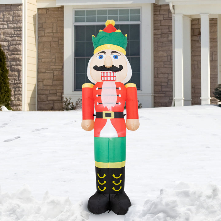 Sunnydaze 8 ft Nathaniel the Nutcracker Inflatable Christmas Decoration Image 1