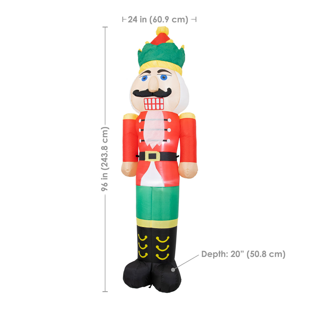 Sunnydaze 8 ft Nathaniel the Nutcracker Inflatable Christmas Decoration Image 3